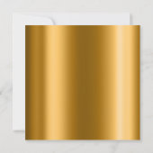 Gold Frame Monstero Flamingo Tropical Bridal Navy Einladung (Rückseite)