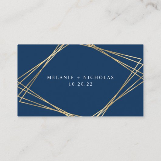 Gold Frame Online Hochzeit RSVP Karte | jede Farbe (Rückseite)