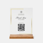 Gold-Frame-Scan für das Pay-Store-Geschäft Acrylschild (Vorderseite)