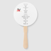 Gold Frame Wedding Program Fan Fächer (Rückseite)