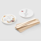 Gold Frame Wedding Program Fan Fächer (Non-assembled)