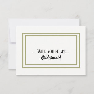 Gold Frame wirst du meine Bridesmaid sein Einladung