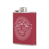 Gold Frankincense und Myrrh Vintage Weihnachtslogo Flachmann (Links)