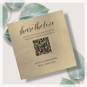 Gold   Freigabe der Liebe QR Code Begleitkarte