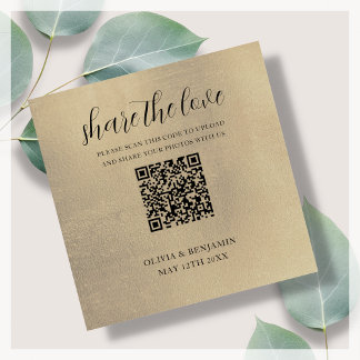 Gold | Freigabe der Liebe QR Code Begleitkarte