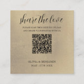 Gold | Freigabe der Liebe QR Code Begleitkarte (Vorderseite)