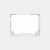 Gold-Friedensnotizen Post-it Klebezettel (Vorderseite)