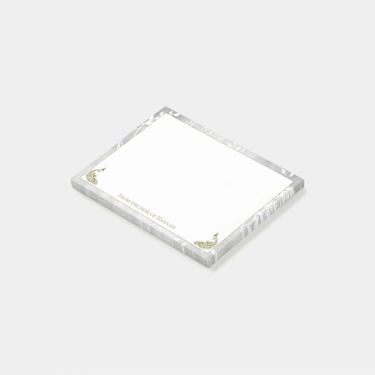 Gold-Friedensnotizen Post-it Klebezettel (angewinkelt)