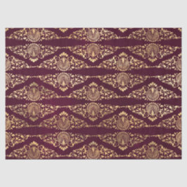 Gold-Friedhöfe und Philippinen auf Burgund-Dekoupa Seidenpapier