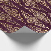 Gold-Friedhöfe und Philippinen auf Burgund Geschenkpapier (Ecke)