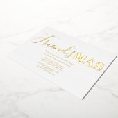 Gold Friendsmas Christmas Folieneinladung (Gedreht)