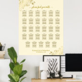 Gold Frills 29 Table Seating Chart Cream Poster (Heimbüro)