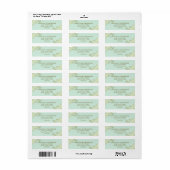 Gold Frills Chic Mint Green Wedding Rücksendeadres (Vorne)