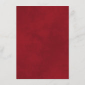 Gold Frills Elegant Rote Hochzeit Details Begleitkarte (Rückseite)