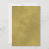 Gold Frills on Cream Elegant Wedding Empfang Einladung (Rückseite)