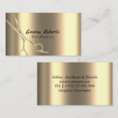 Gold Friseur Gradient Glitzer Modernster Visitenkarte (Vorne/Hinten)