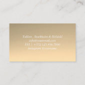 Gold Friseur Gradient Glitzer Modernster Visitenkarte (Rückseite)