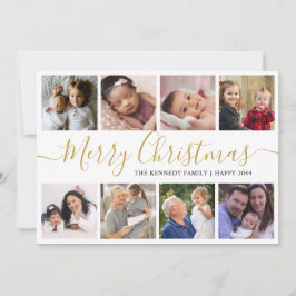 Gold Frohe Weihnachten 9 Foto Collage