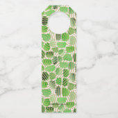 Gold Frohe Weihnachten auf Grün Flaschenanhänger (Rückseite)