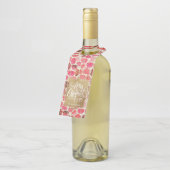 Gold Frohe Weihnachten auf Red Flaschenanhänger (Angewinkelt)