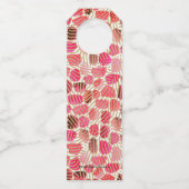 Gold Frohe Weihnachten auf Red Flaschenanhänger (Rückseite)