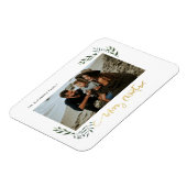 Gold Frohe Weihnachten Drei Foto Holiday Magnet (Linke Seite)