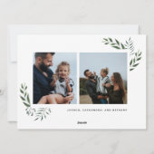 Gold Frohe Weihnachten Drei Foto Urlaub (Rückseite)