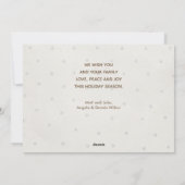 Gold Frohe Weihnachten fünf Fotos (Rückseite)