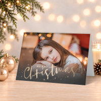 Gold Frohe Weihnachten geklapptes Foto
