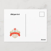 Gold Frohe Weihnachten & Glück Neues Jahr & Schnee Postkarte (Rückseite)