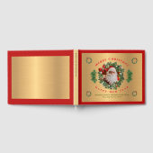 Gold Frohe Weihnachten Glück Neujahr Weihnachten F Gästebuch (Voll)