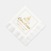 Gold Frohe Weihnachten Glück Neujahrspapier Napkin Serviette (Ecke)