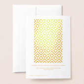 Gold Frohe Weihnachten glückliche Neujahrsschrift Folienkarte (Rückseite mit Umschlag)