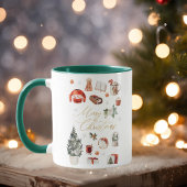 Gold Frohe Weihnachten Gruß gemütliche Winter Coll Tasse