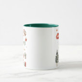 Gold Frohe Weihnachten Gruß gemütliche Winter Coll Tasse (Zentrum)