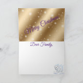Gold Frohe Weihnachten Karte (Innenseite)