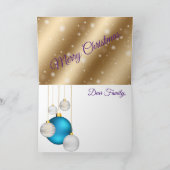 Gold Frohe Weihnachten Karte (Innenseite)