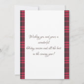 Gold Frohe Weihnachten Red Black Buffalo Kariertes (Rückseite)