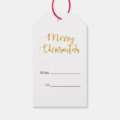 Gold Frohe Weihnachten, Schwarze Frau, Weihnachtsm Geschenkanhänger (Rückseite)