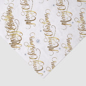 Gold Frohe Weihnachten Seidenpapier (Ausschnitt)