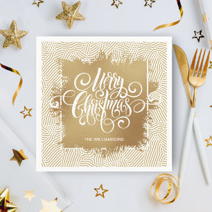 Gold Frohe Weihnachten Serviette