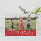 Gold Frohe Weihnachts-Fotokarte Feiertagskarte (Stehend Vorderseite)