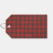 Gold Frohe Weihnachts Red Buffalo Kariert Geschenkanhänger (Rückseite Horizontal)