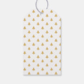 Gold Frohe Weihnachts-Script Weihnachtsbaumen Geschenkanhänger (Rückseite)