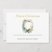 Gold Frohe Weihnachtskalligraphie Weihnachtskarte Feiertagskarte (Vorderseite)