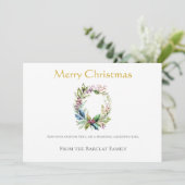 Gold Frohe Weihnachtskalligraphie Weihnachtskarte Feiertagskarte (Stehend Vorderseite)