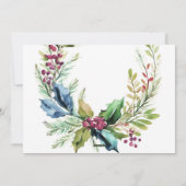 Gold Frohe Weihnachtskalligraphie Weihnachtskarte Feiertagskarte (Rückseite)