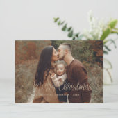 Gold Frohe Weihnachtskarte Einladung (Stehend Vorderseite)