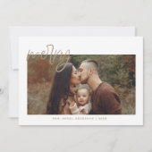 Gold Frohe Weihnachtskarte Einladung (Vorderseite)