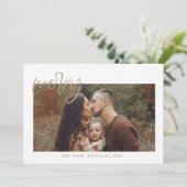 Gold Frohe Weihnachtskarte Einladung (Stehend Vorderseite)